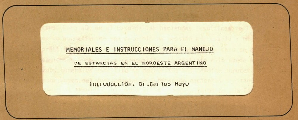 Diario de una estancia Jesuita en Salta del Tucumán 1767