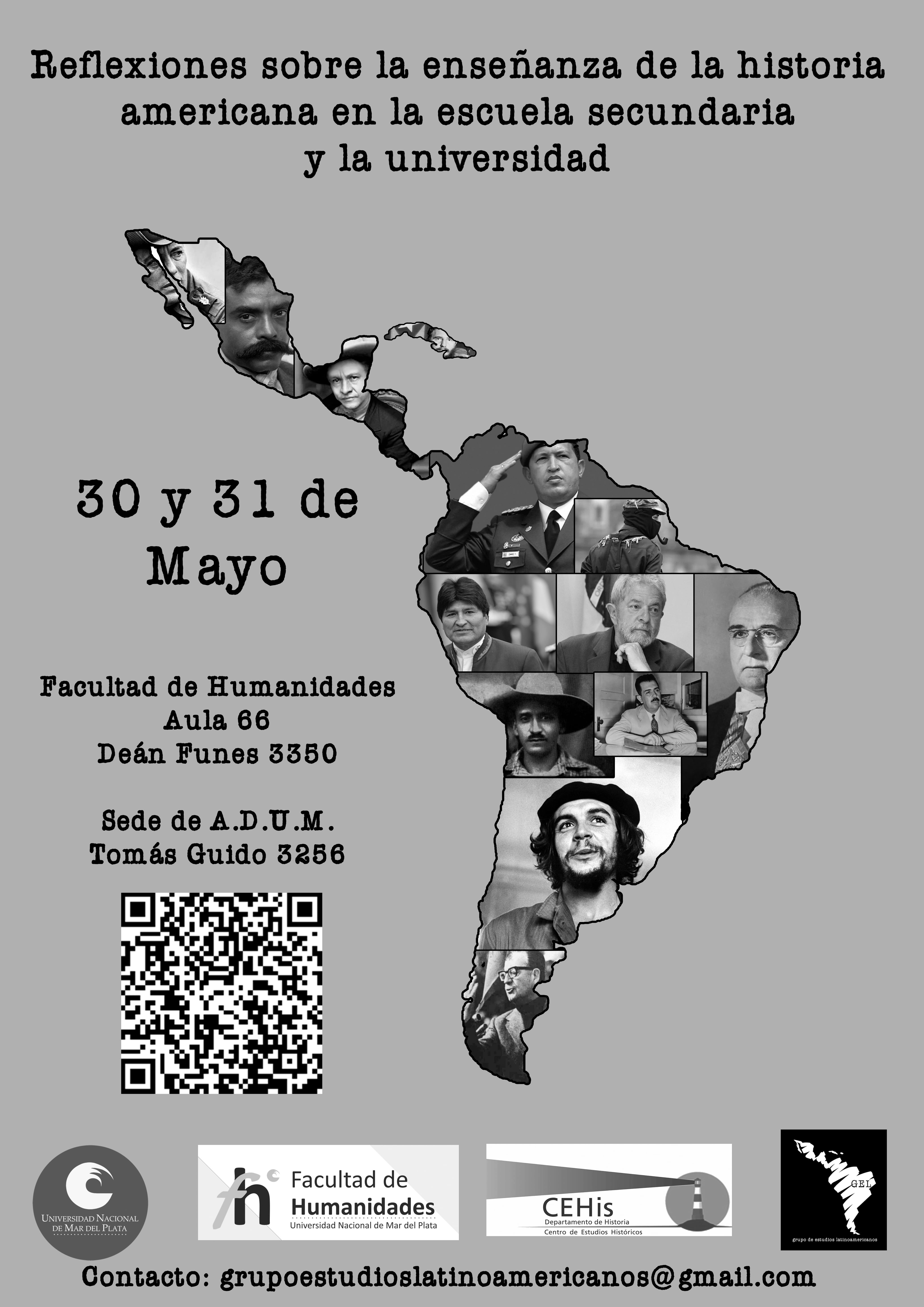 Cronograma de actividades – «Reflexiones sobre la enseñanza de la historia americana en la escuela secundaria y la universidad»