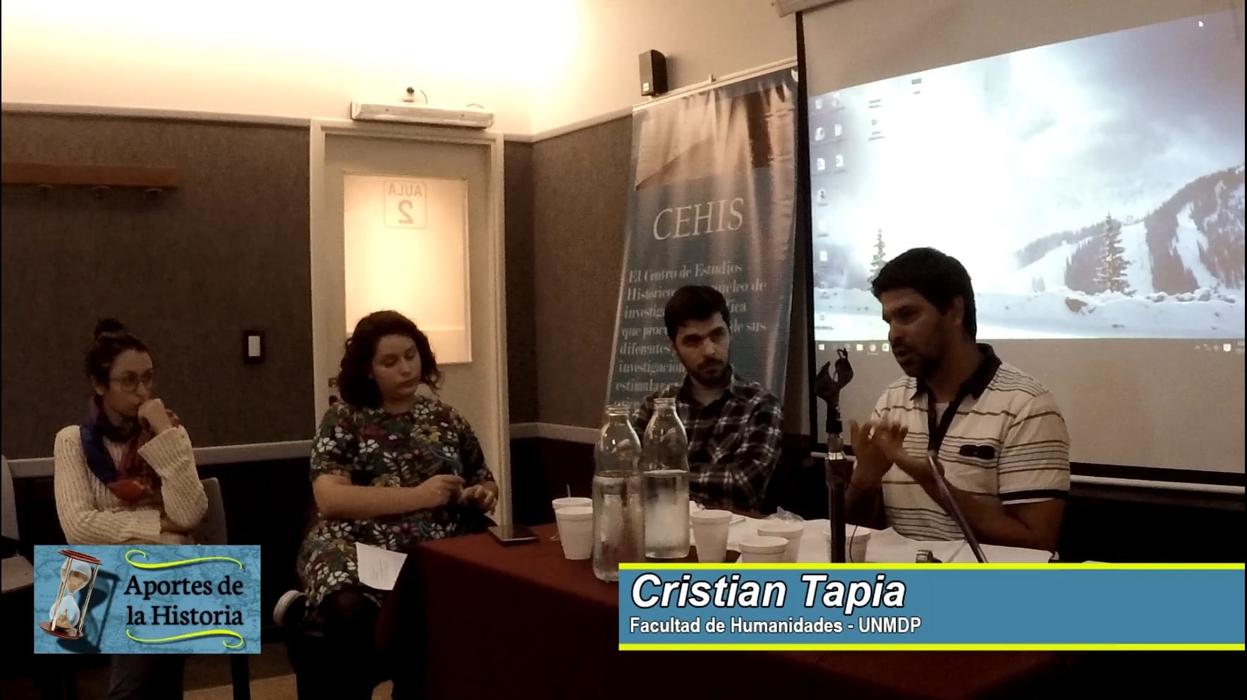 Exposición de Cristian Tapia – IV Jornadas de Jóvenes Investigadores del CEHis (FH-UNMdP) – 17/10/19