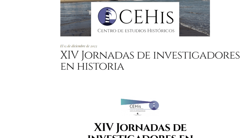 XIV Jornadas de Investigadores en Historia (segunda circular).