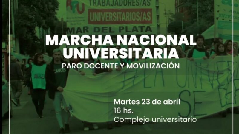 Marcha Nacional Universitaria. Paro docente y movilización, 23 de abril del 2024.